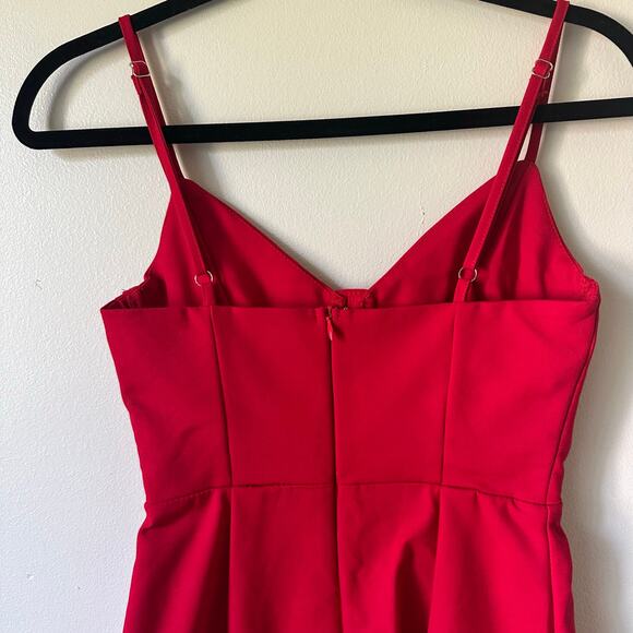 Like New Princess Polly Red Spaghetti Strap Dress Size 2 Homecoming - Picture 5 of 8
